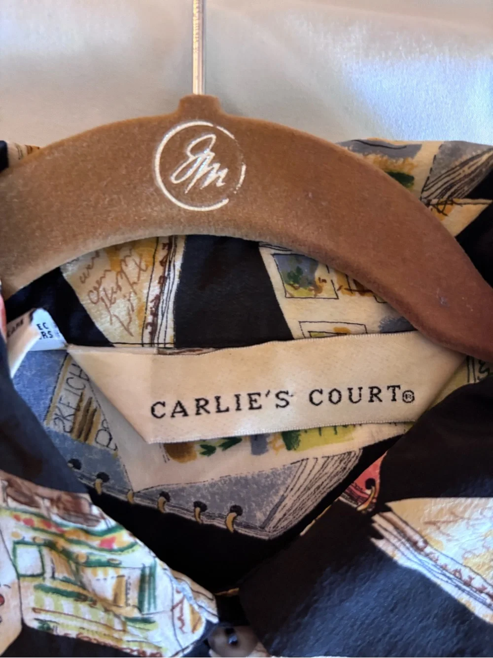 Vintage 90’s Carlie’s Court Book Notebook Library 100% Silk Shirt Size M